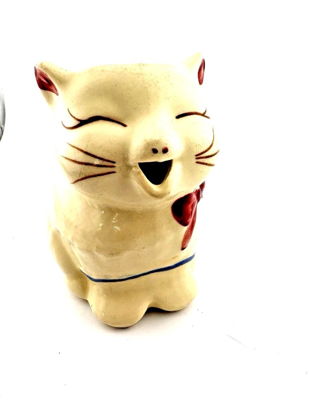 Puss N' Boots milk creamer pitcher USA Vtg 5" tall no chips
